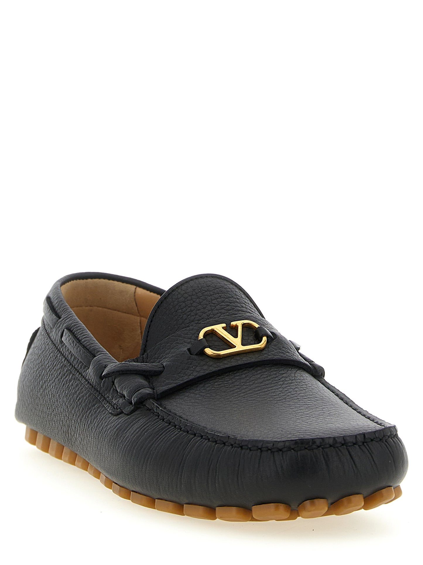 Valentino Garavani Black Calfskin Loafers