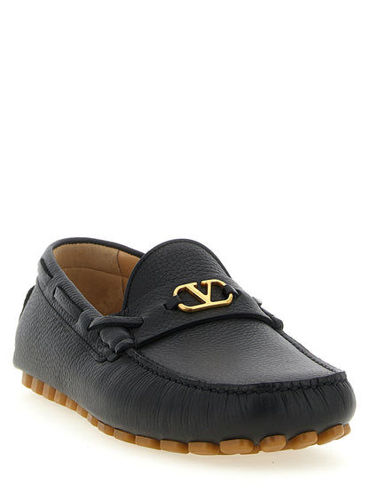 Valentino Garavani Black Calfskin Loafers