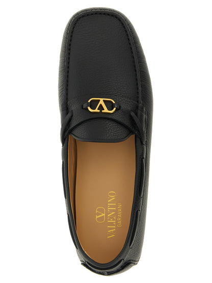 Valentino Garavani Black Calfskin Loafers