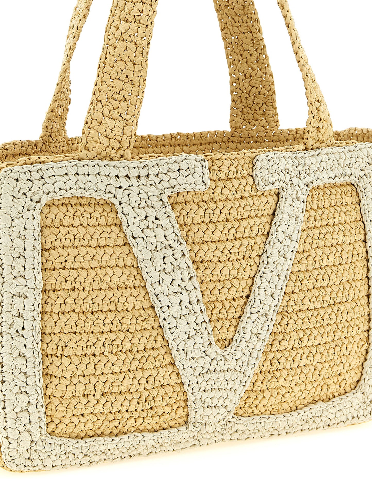 Bolso tote Valentino Garavani de viscosa blanca