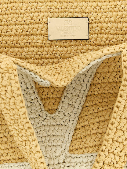 Bolso tote Valentino Garavani de viscosa blanca