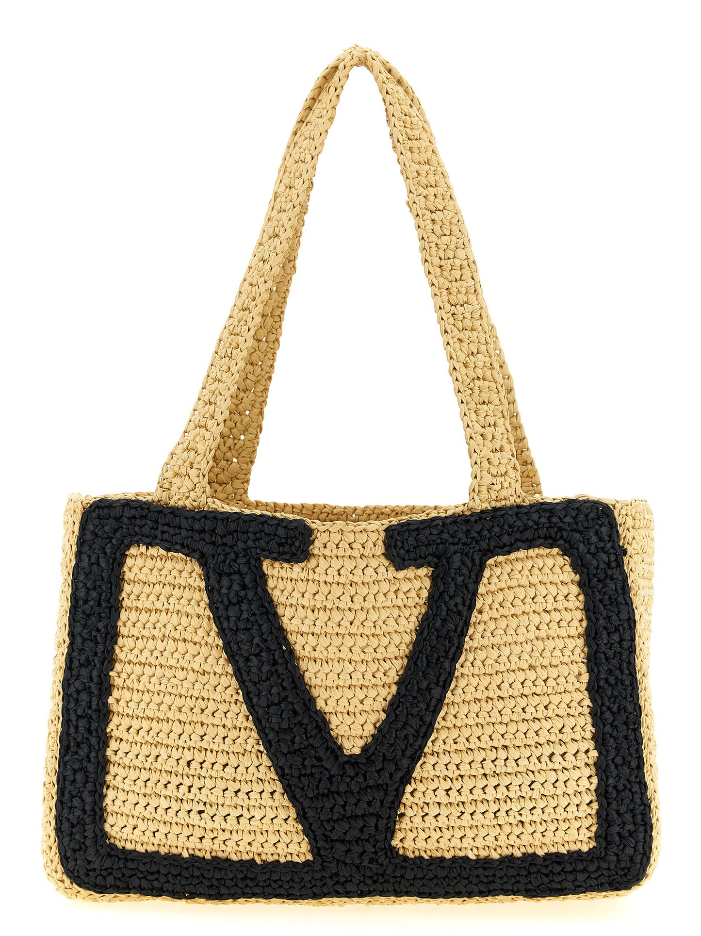 Bolso Tote Valentino Garavani de Viscosa Beige