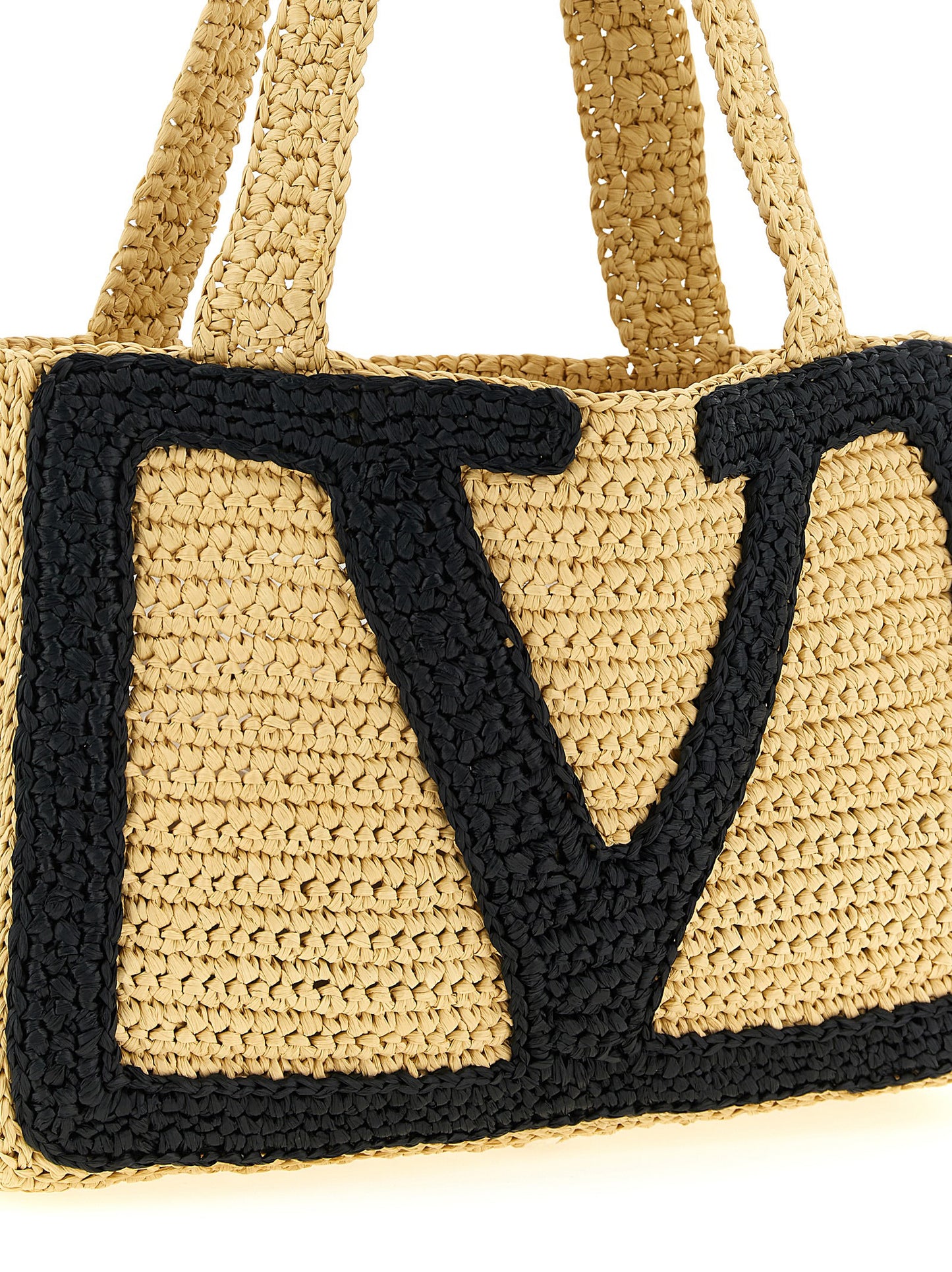 Bolso Tote Valentino Garavani de Viscosa Beige