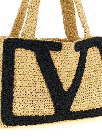 Bolso Tote Valentino Garavani de Viscosa Beige