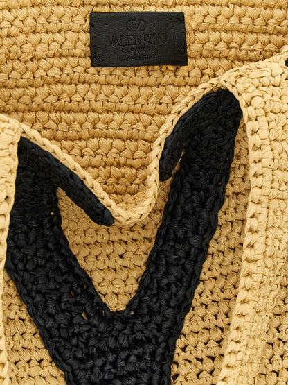 Bolso Tote Valentino Garavani de Viscosa Beige
