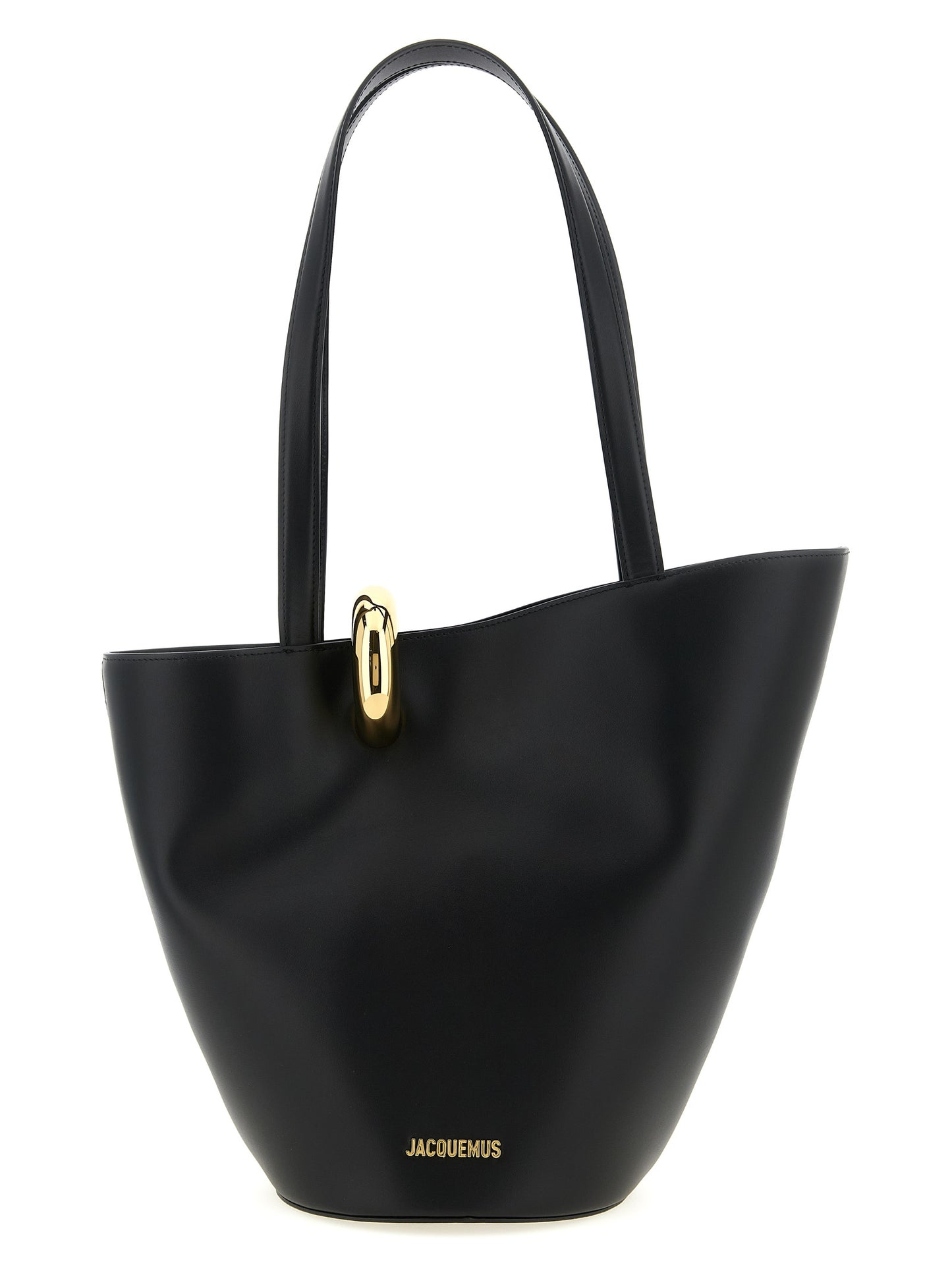 Bolso de hombro Jacquemus de piel de vacuno negra