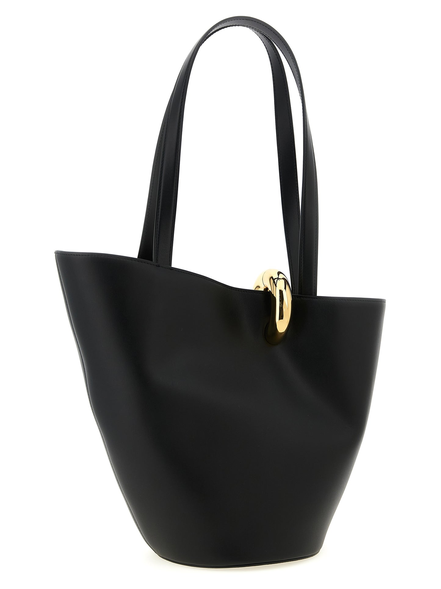 Bolso de hombro Jacquemus de piel de vacuno negra
