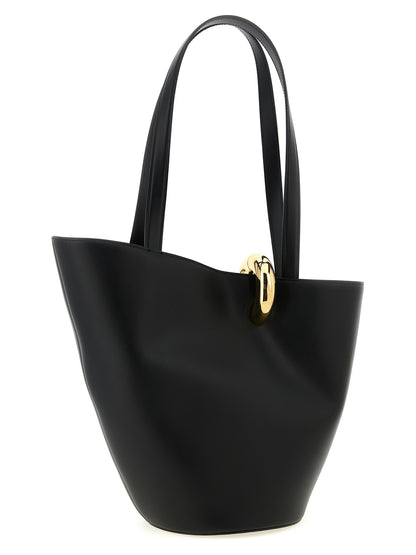 Bolso de hombro Jacquemus de piel de vacuno negra