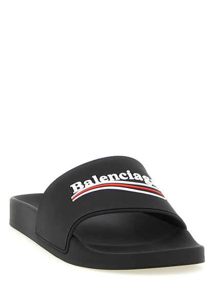 Balenciaga Sandalias De Plástico Negro Contemporáneo