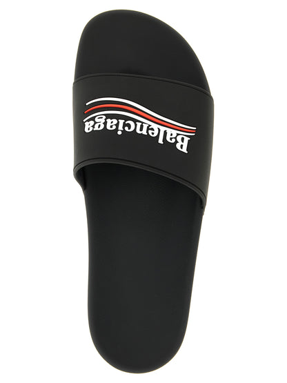 Balenciaga Sandalias De Plástico Negro Contemporáneo