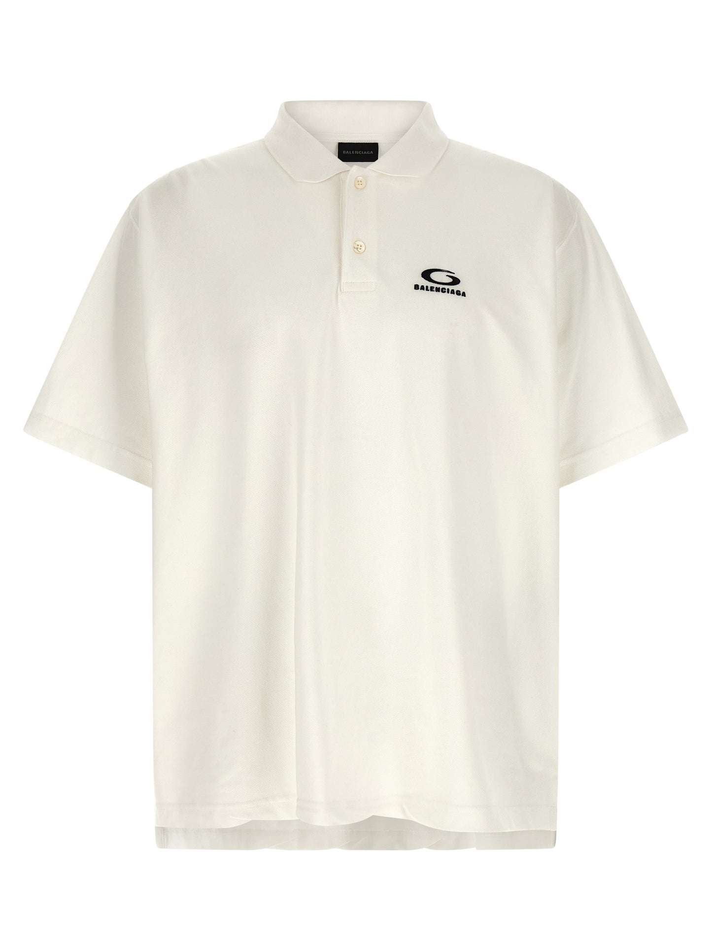 Polo de algodón blanco de Balenciaga