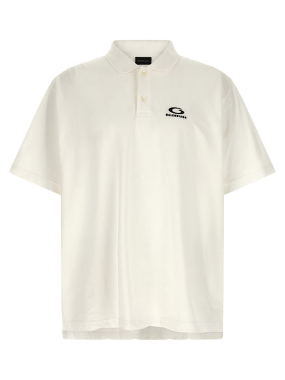 Polo de algodón blanco de Balenciaga