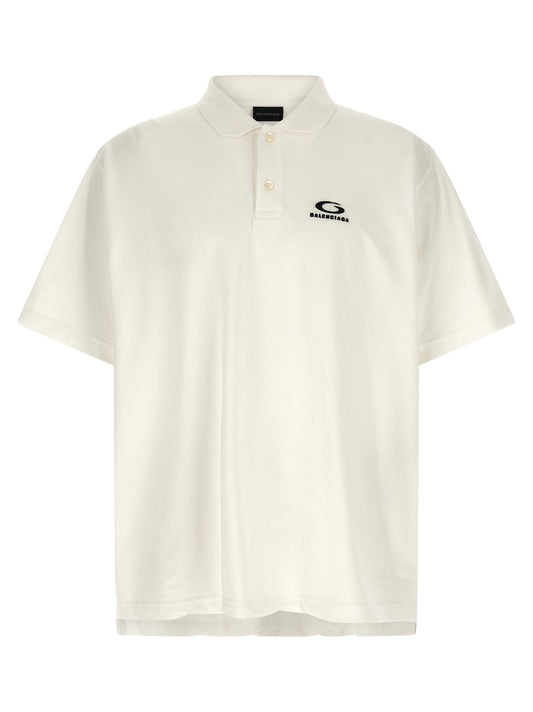Polo de algodón blanco de Balenciaga