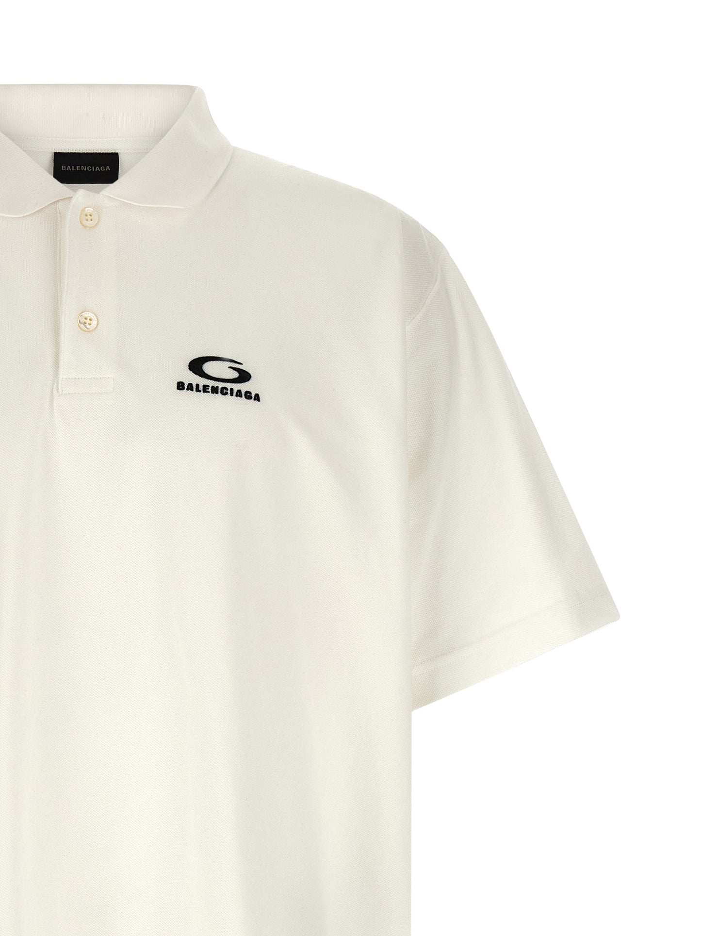 Polo de algodón blanco de Balenciaga