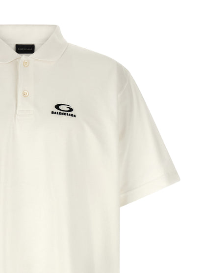 Polo de algodón blanco de Balenciaga