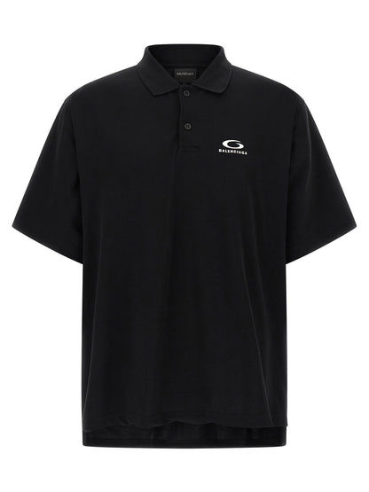 Polo Balenciaga de algodón negro