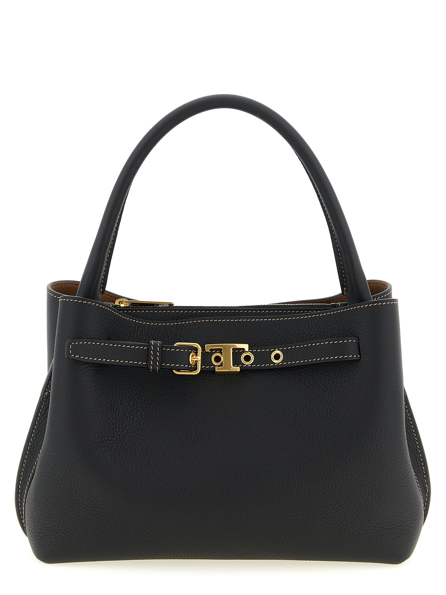 Sac à main Tod's en cuir de veau noir