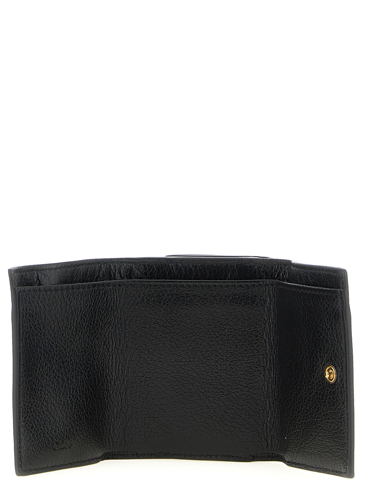 Chloé Paddington Collection Black Buffalo Leather Card Holder