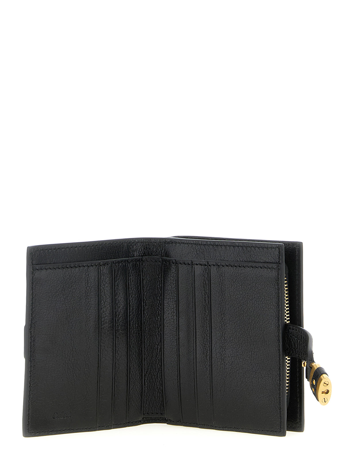 Porte-cartes Chloé en cuir de buffle noir modèle Paddington