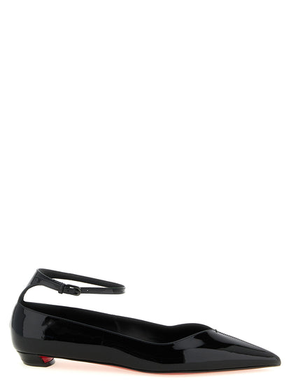 Christian Louboutin Women's Black Leather Ballet Flats