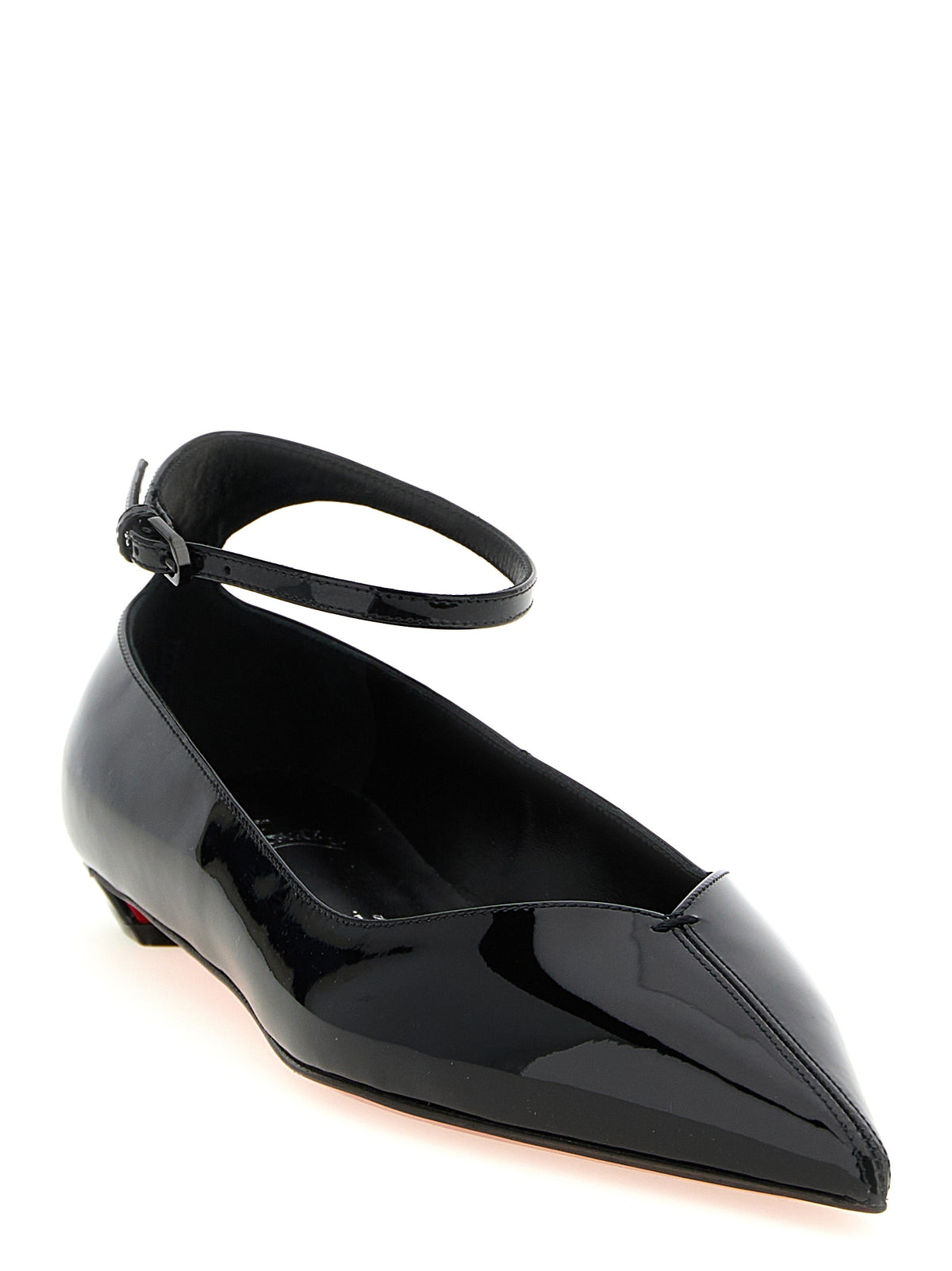 Christian Louboutin Women's Black Leather Ballet Flats