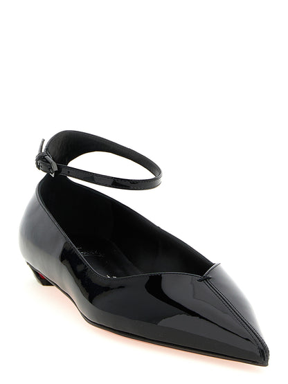 Christian Louboutin Women's Black Leather Ballet Flats