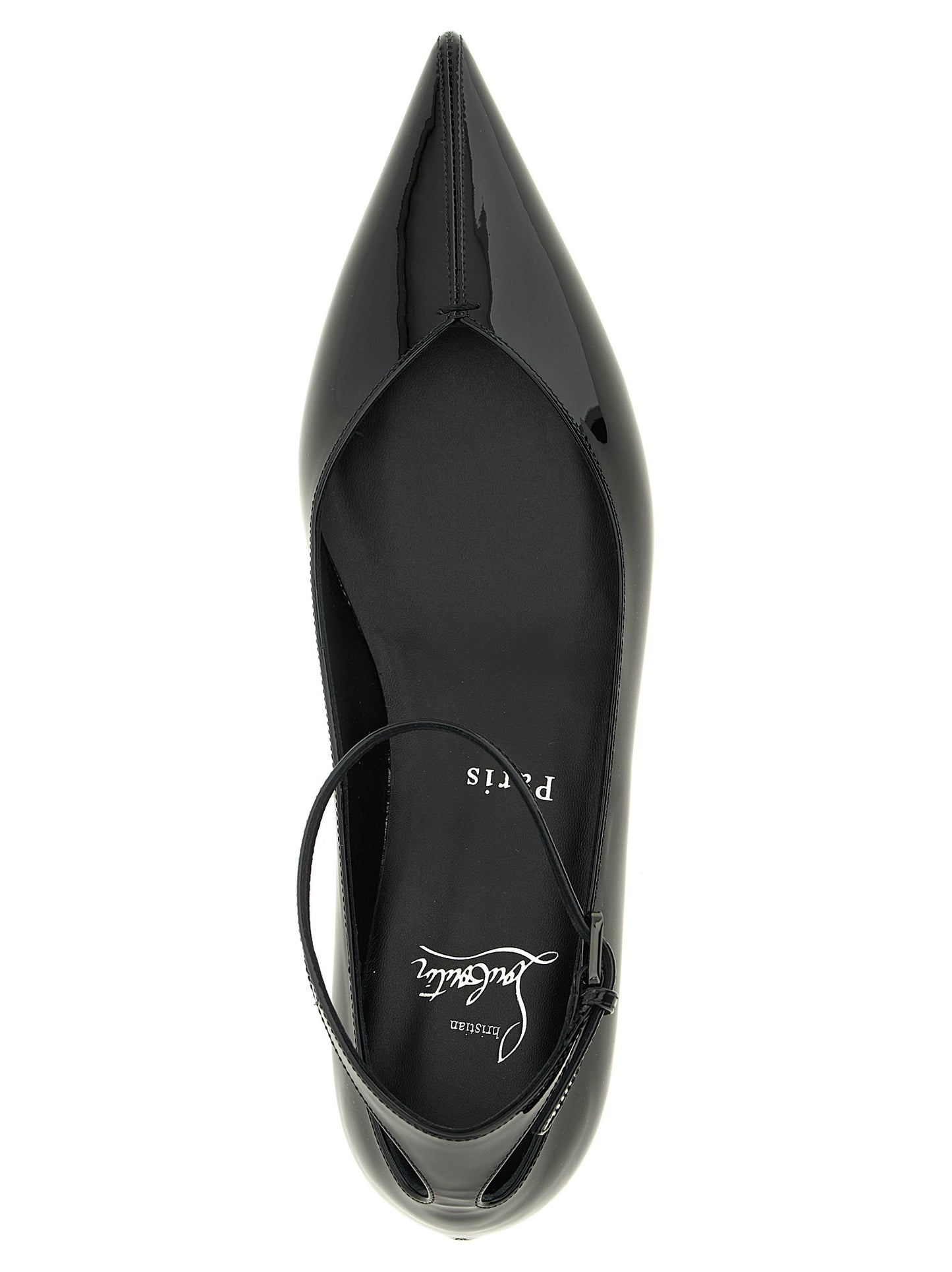 Christian Louboutin Women's Black Leather Ballet Flats