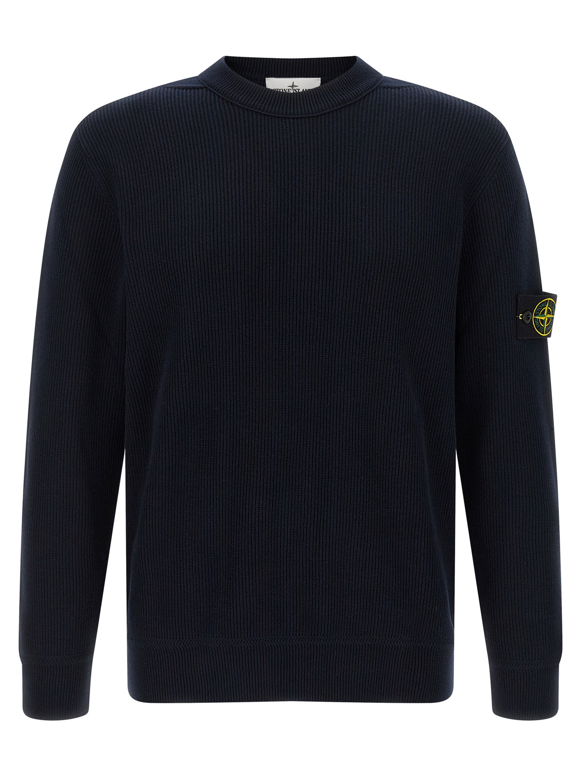 Cardigan Stone Island De Algodón Azul Silueta Definida Y Constante