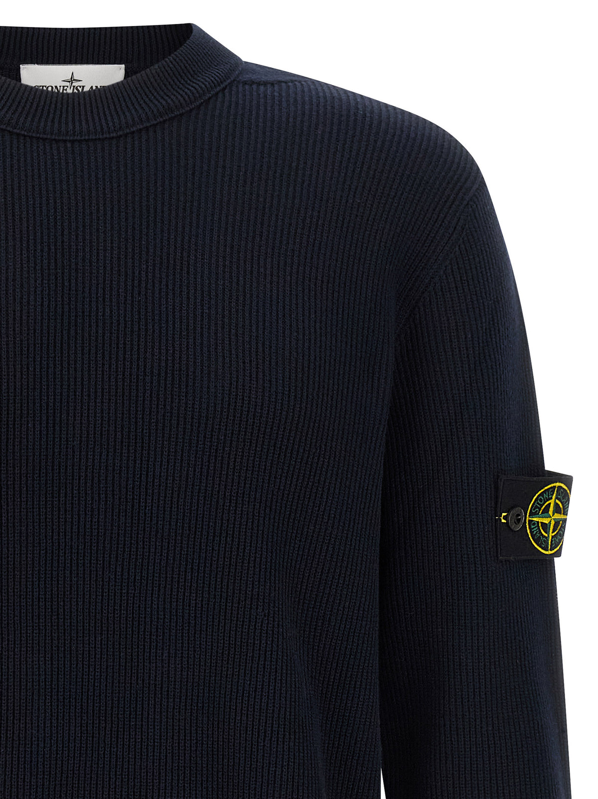 Cardigan Stone Island De Algodón Azul Silueta Definida Y Constante