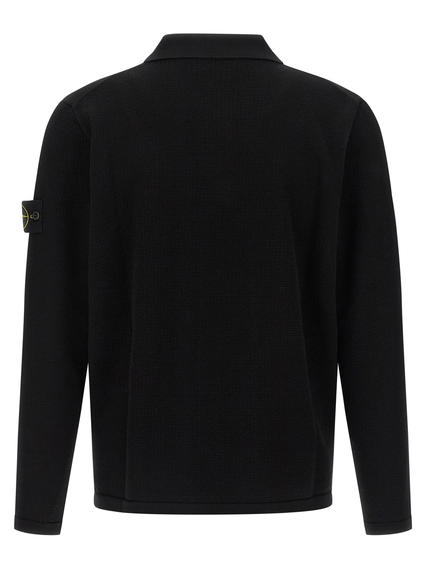 Polo de Algodón Negro Stone Island