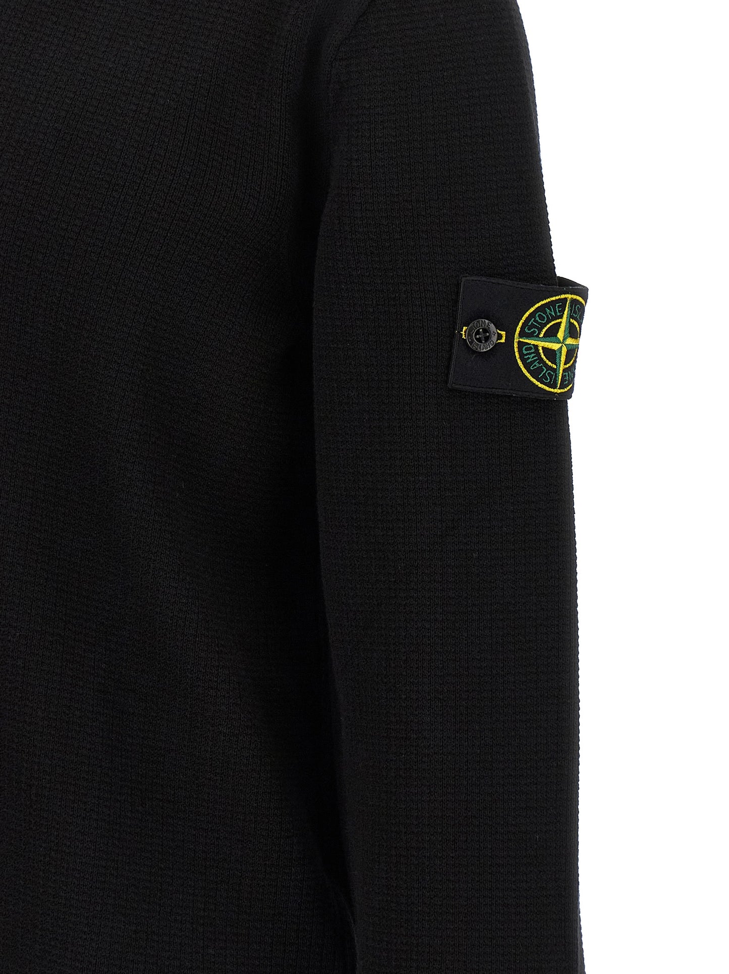 Polo de Algodón Negro Stone Island