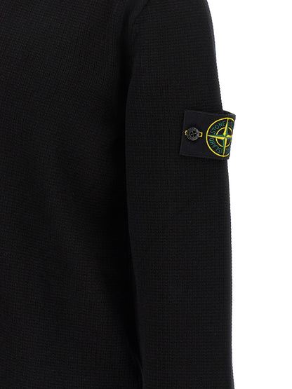Polo de Algodón Negro Stone Island