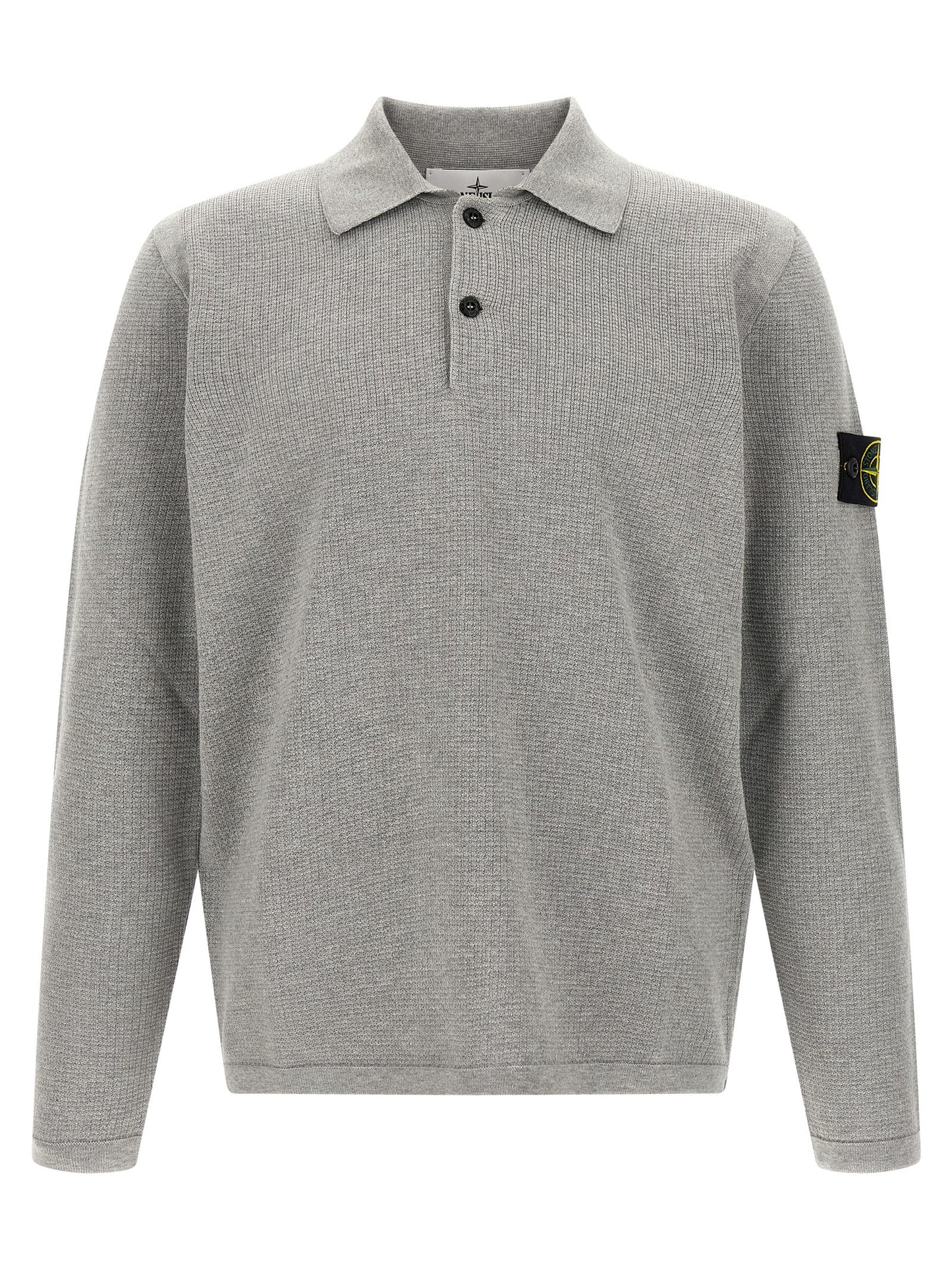 Polo de algodón Stone Island en color gris clásico