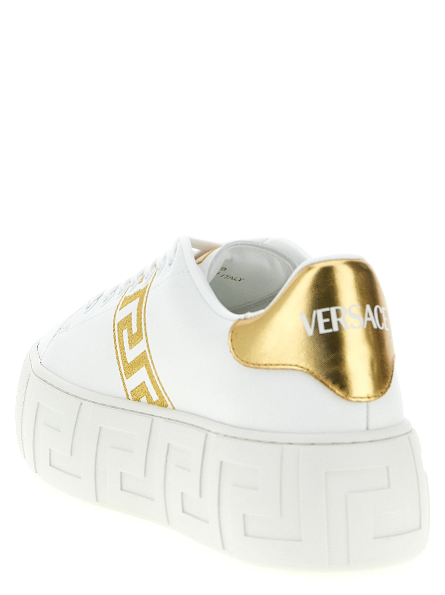 Zapatillas de plataforma Versace de nylon dorado