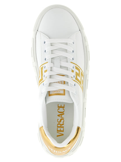 Zapatillas de plataforma Versace de nylon dorado