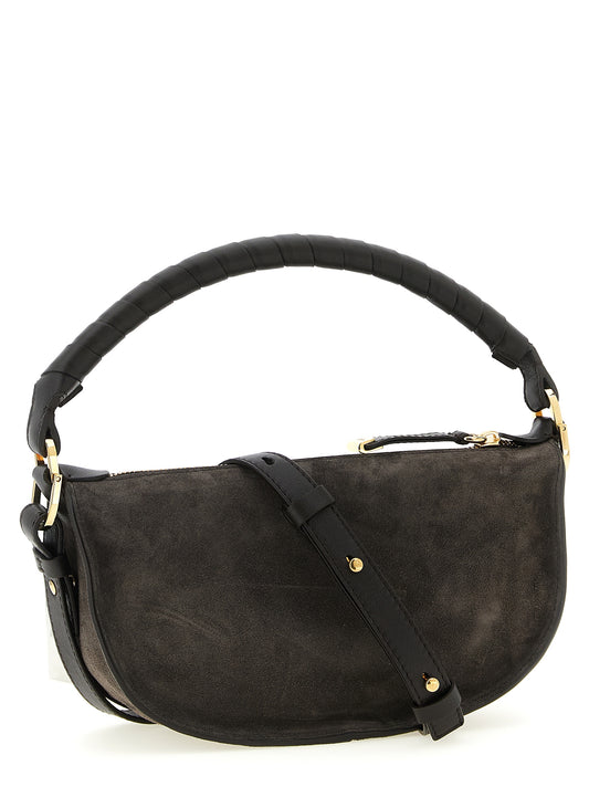 Bolso de hombro Chloé de piel de becerro marrón