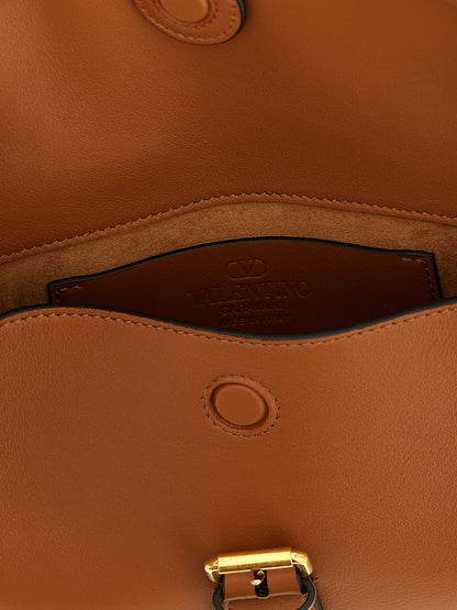 Bolso de Hombro Valentino Garavani de Piel de Becerro Marrón