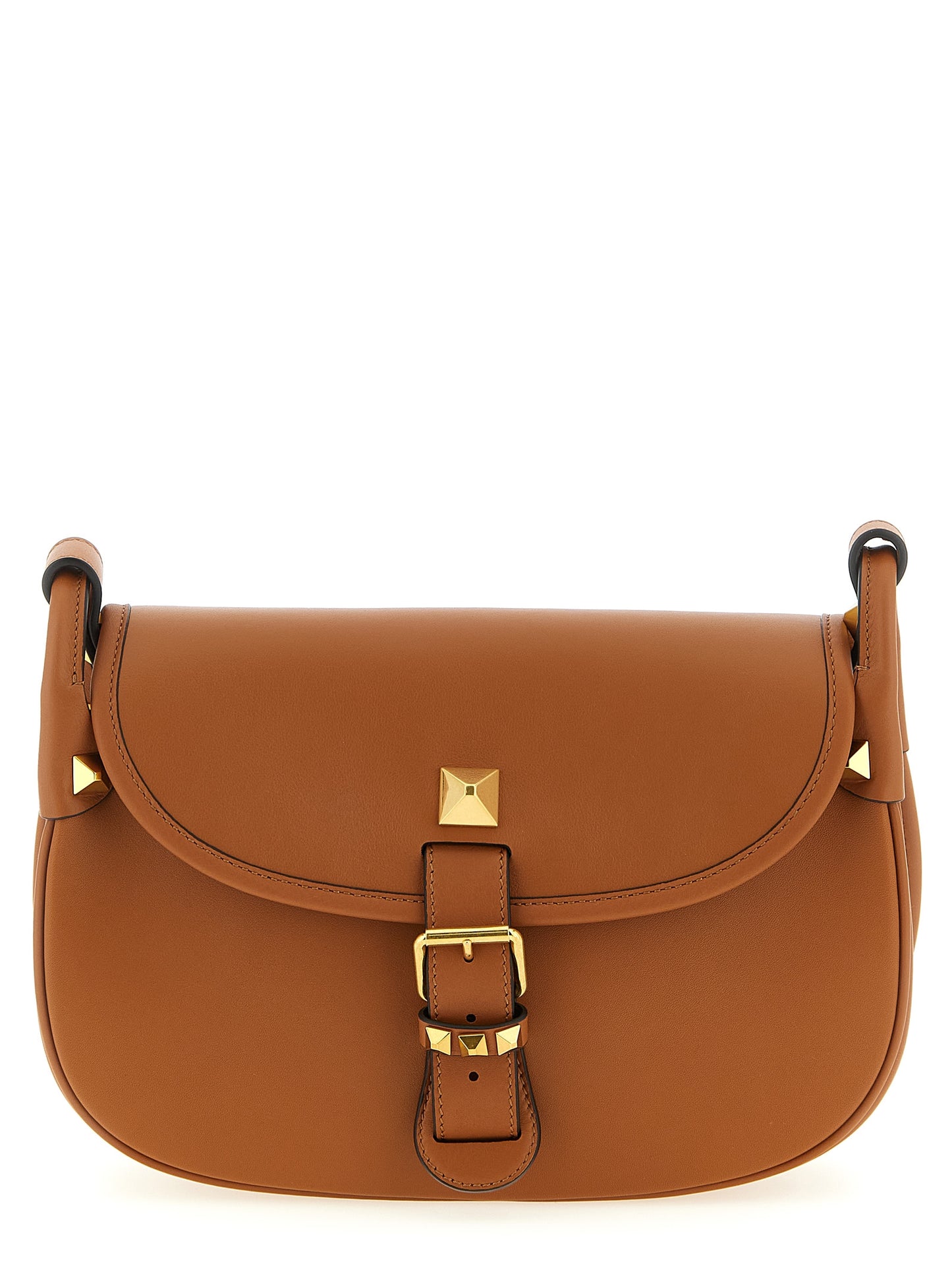 Bolso de Hombro Valentino Garavani de Piel de Becerro Marrón