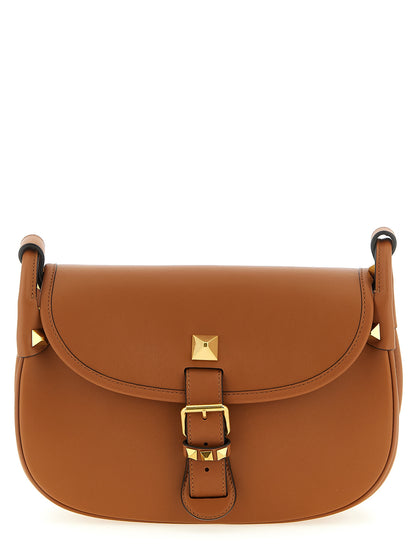 Bolso de Hombro Valentino Garavani de Piel de Becerro Marrón