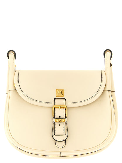 Bolso de hombro Valentino Garavani de piel de becerro blanca