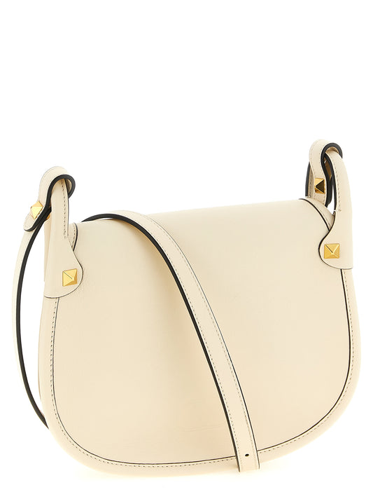 Bolso de hombro Valentino Garavani de piel de becerro blanca