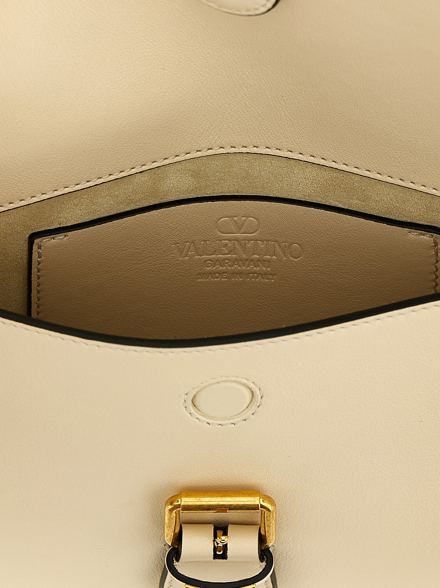 Bolso de hombro Valentino Garavani de piel de becerro blanca