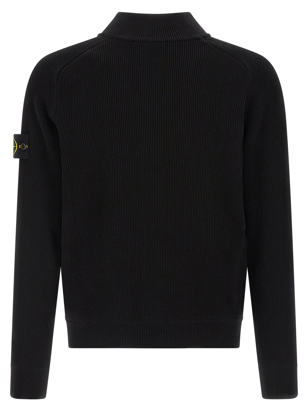 Cardigan Stone Island Noir En Coton Biologique Raffiné