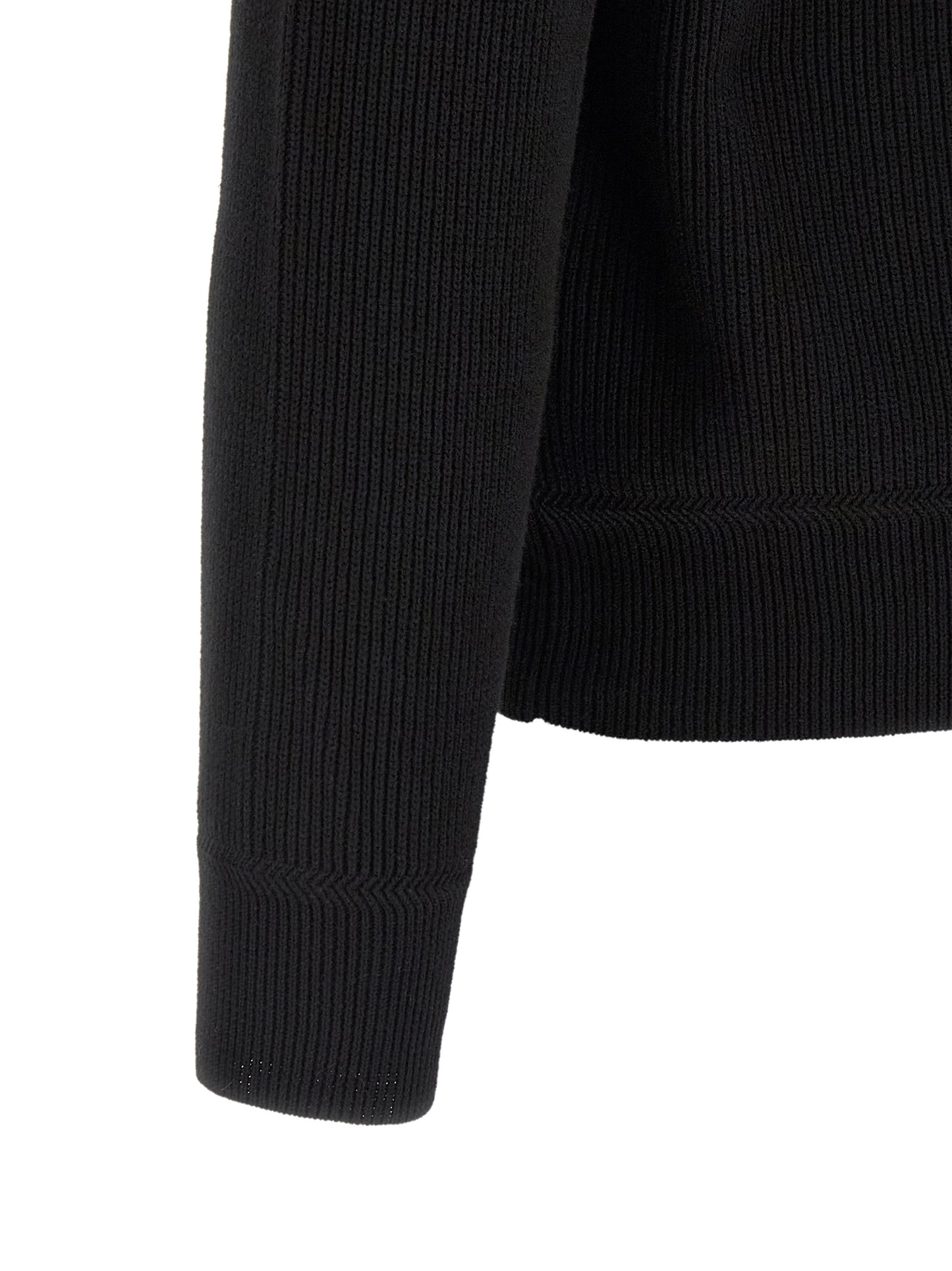 Cardigan Stone Island Noir En Coton Biologique Raffiné