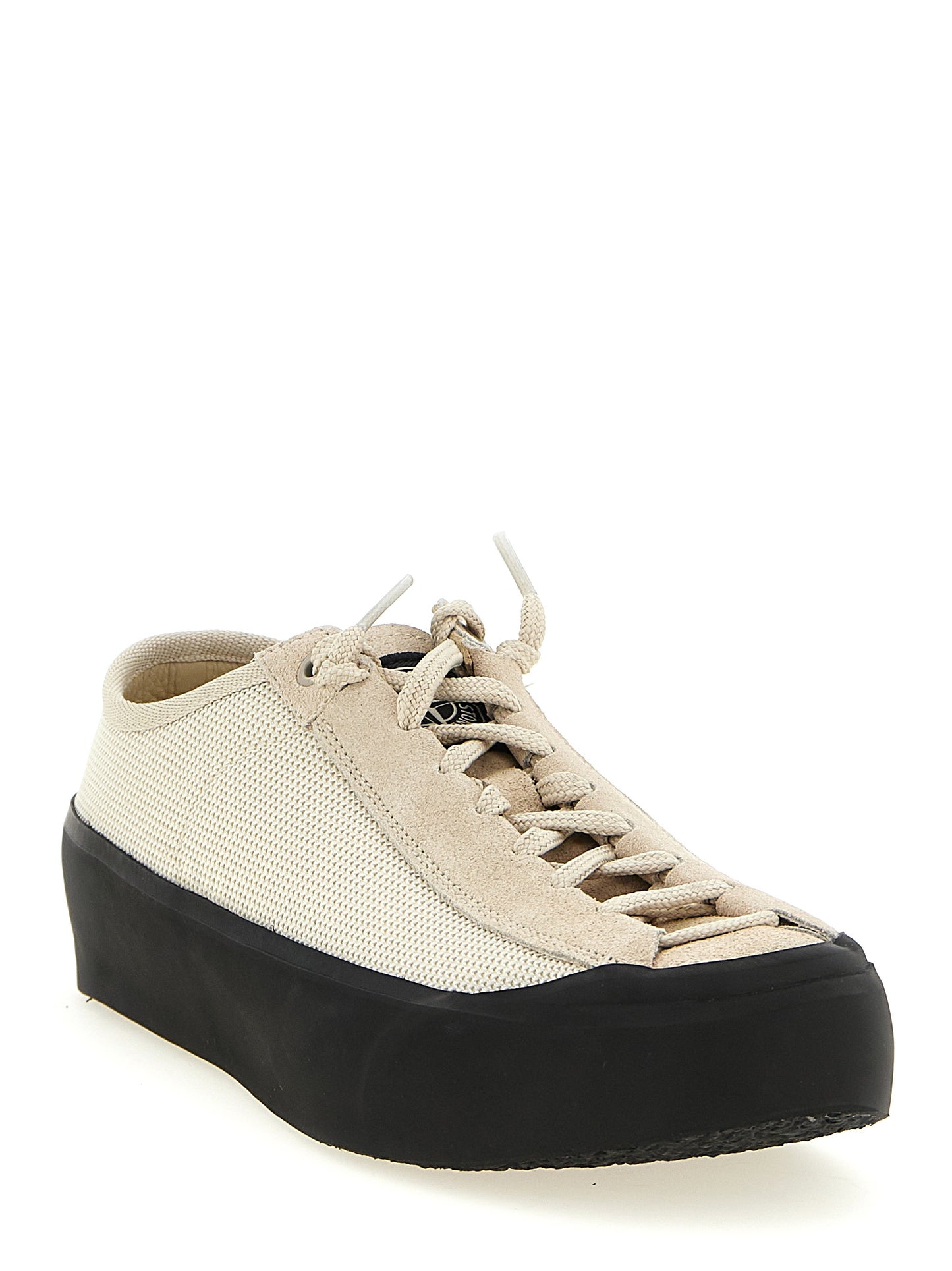 Zapatillas bajas Stone Island de piel de becerro beige
