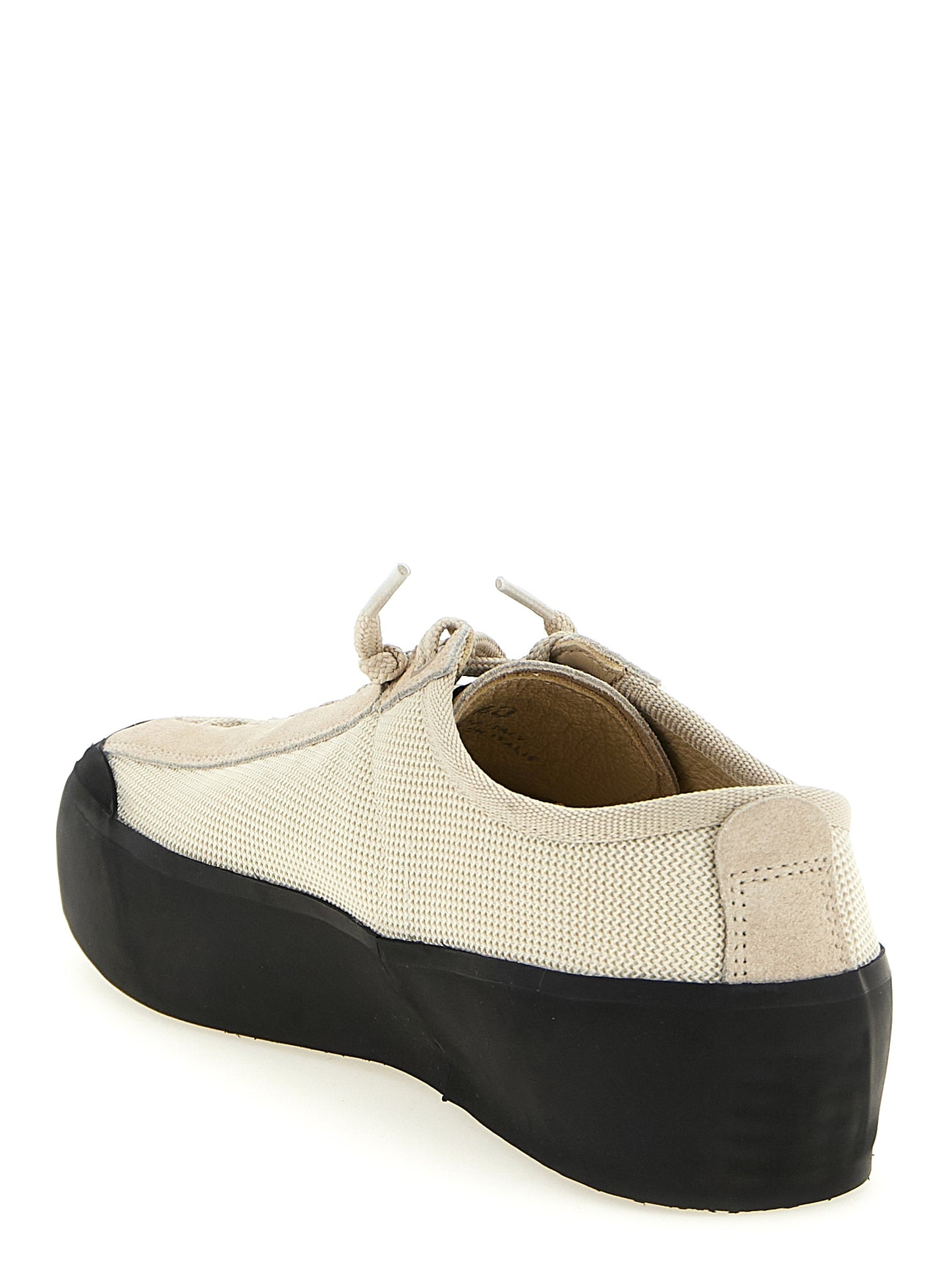 Zapatillas bajas Stone Island de piel de becerro beige