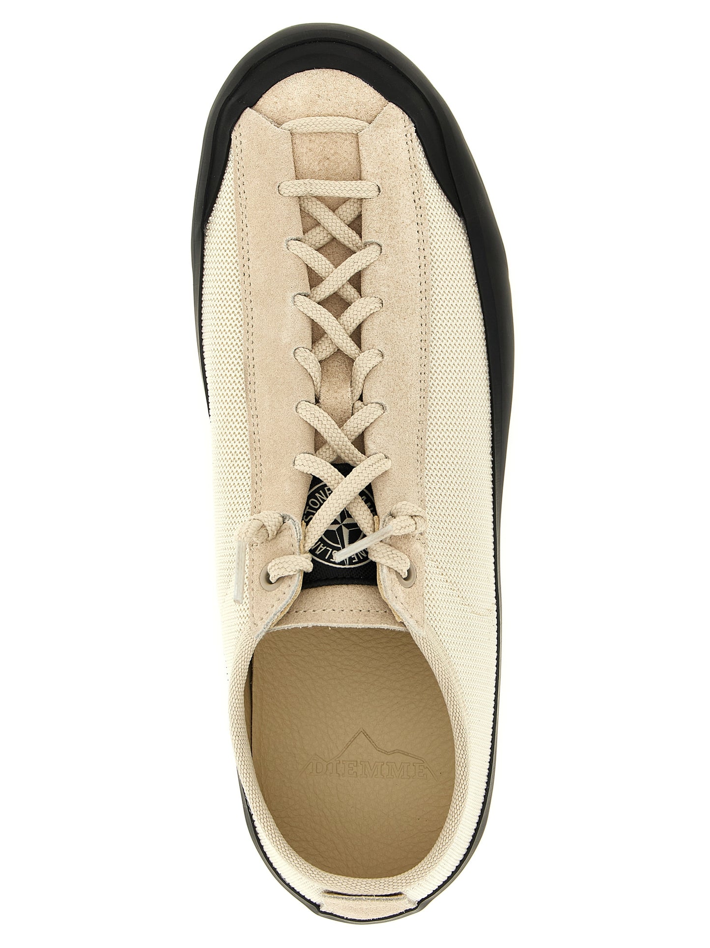 Zapatillas bajas Stone Island de piel de becerro beige