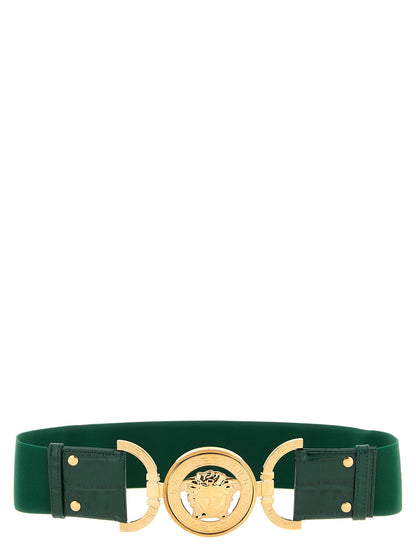 Cinturón regular Versace de piel de becerro bicolor
