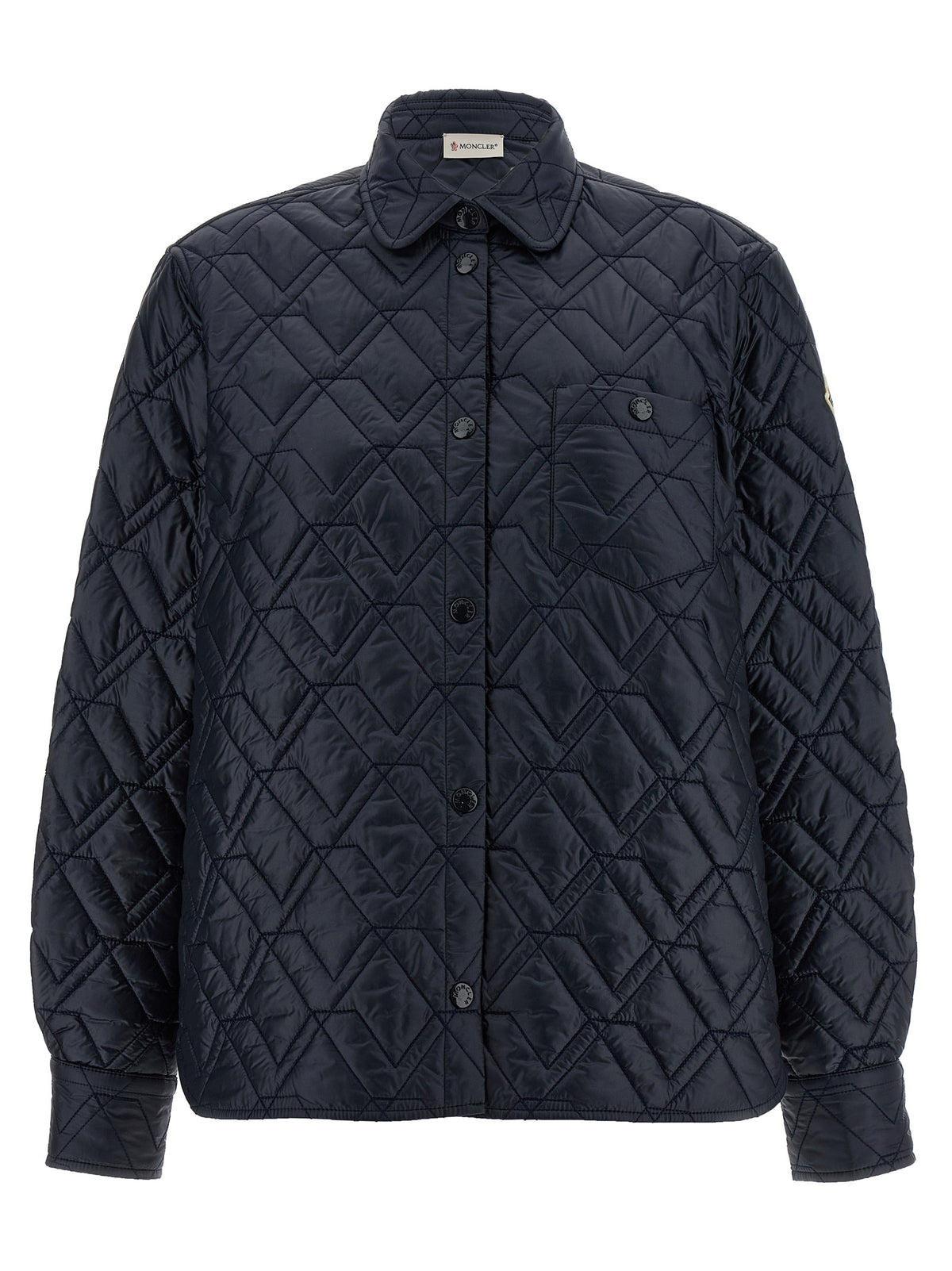 Veste Moncler en polyamide bleu au design fonctionnel Shell