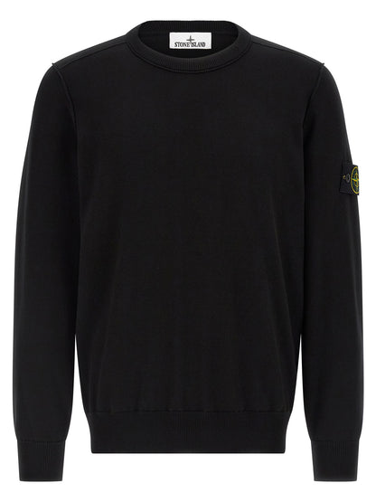 Cárdigan De Tejido Punto En Algodón Negro Stone Island